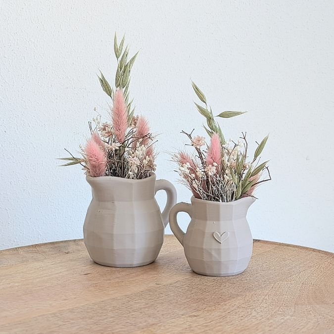 STL 3D Druck Datei 4er Set Milchkanne Kanne Pflanzgefäß Dekokanne Kanne Gartentisch Outdoor Shabby Deko 3d Druck Vase 3D-Druck Datei – Bild 15