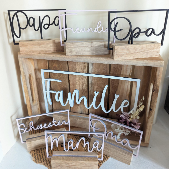 SVG Laser Datei Klötzchen Rahmen Mama Papa Oma Opa Schwester Familie Klötzchen Datei Easysticks Easy Sticks Laserdatei Muttertag vatertag – Bild 19