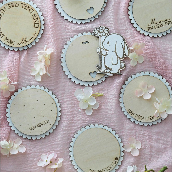 SVG Laserdatei Geschenkscheiben für Kleinigkeiten neutral Mama Oma Muttertag SVG-Datei inkl Stecker 3mm 4mm – Bild 24