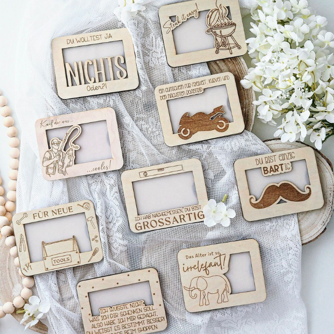 9 Designs Laserdatei Verpackung für Gutscheinkarten Gutscheine Geld Männer Mann Papa Ec Kartengröße Geldgeschenk Wunschgutschein SVG Datei – Bild 16