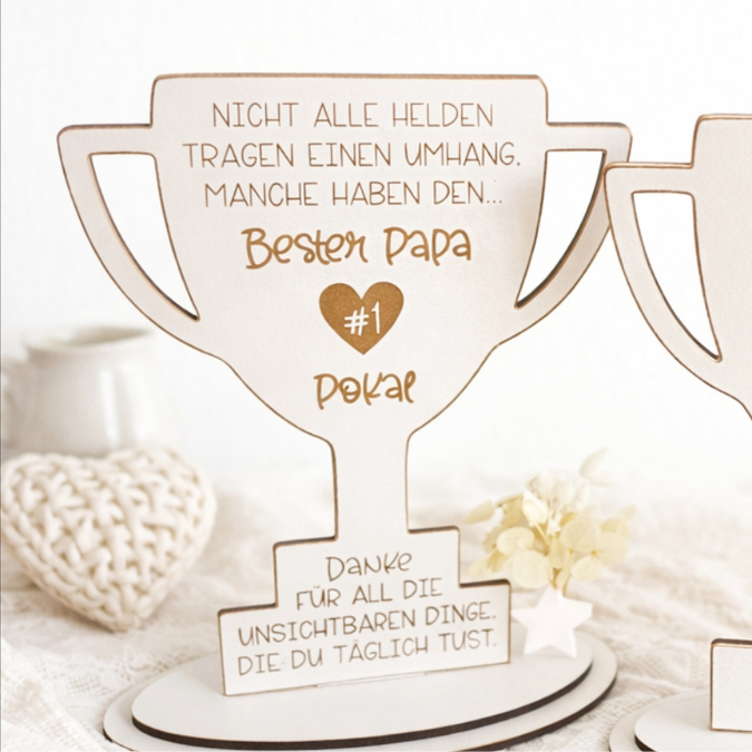 SVG Laser Datei Papa Opa Pokal zum stellen oder Hängen Geschenkidee für Vatertag Großvater Mann SVG Laserdatei Männergeschenk 3mm 4mm – Bild 31