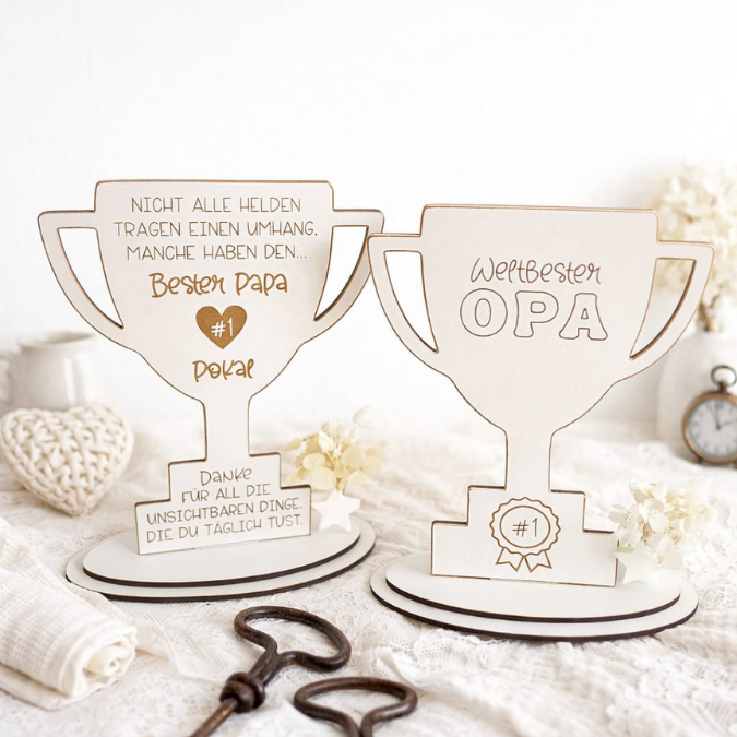 SVG Laser Datei Papa Opa Pokal zum stellen oder Hängen Geschenkidee für Vatertag Großvater Mann SVG Laserdatei Männergeschenk 3mm 4mm – Bild 6