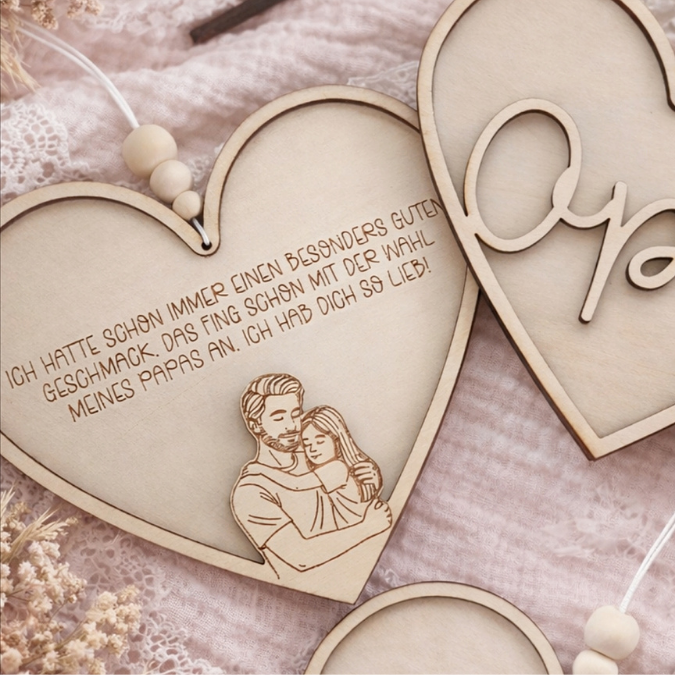 SVG Datei Rahmen Herzen für Papa Geschenkidee verschiedene Designs Vatertag Opa Mann SVG Laserdatei Laserfile Lasercut 3mm und 4mm Holz – Bild 33