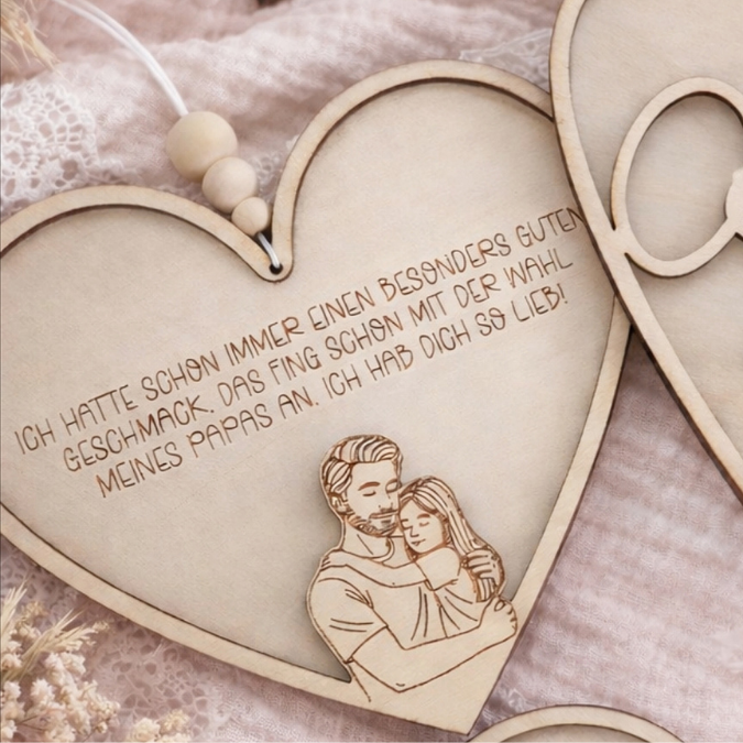 SVG Datei Rahmen Herzen für Papa Geschenkidee verschiedene Designs Vatertag Opa Mann SVG Laserdatei Laserfile Lasercut 3mm und 4mm Holz – Bild 29