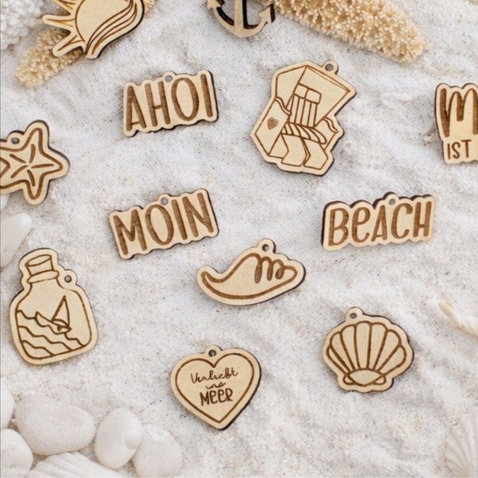 SVG Laserdatei 18 Designs Geschenkanhänger Meer Strand Urlaub Sommer Maritim Strandkorb Etiketten Tags SVG-Datei – Bild 13