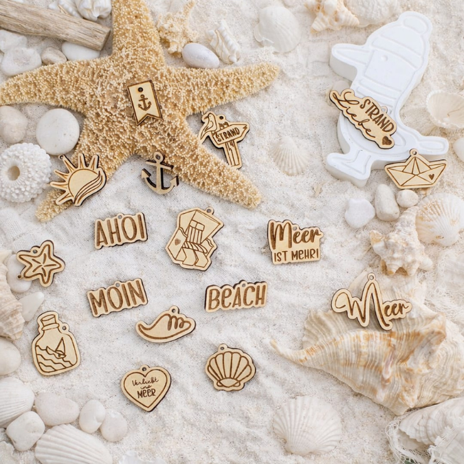 SVG Laserdatei 18 Designs Geschenkanhänger Meer Strand Urlaub Sommer Maritim Strandkorb Etiketten Tags SVG-Datei – Bild 4