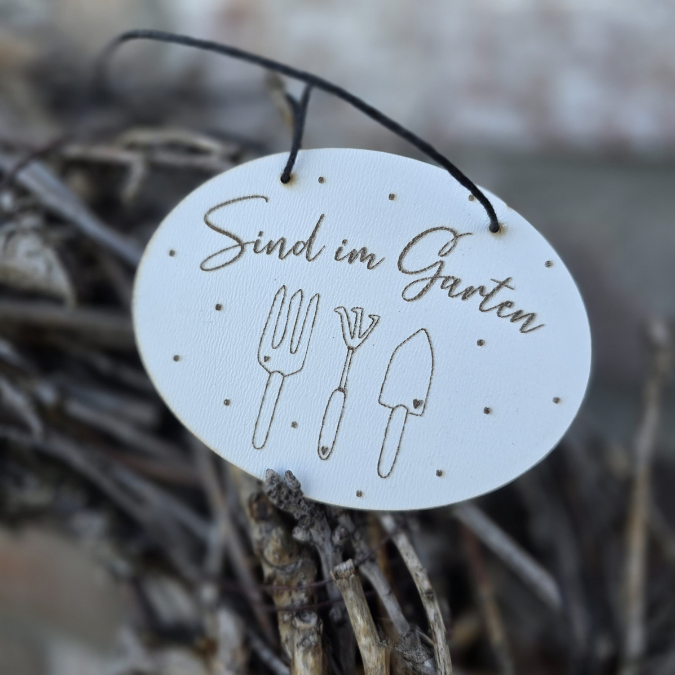 SVG Laserdatei 6er Set Holzscheiben Wir sind im Garten Schilder Schild Outdoor Gartenglück Blumen Gravur SVG Datei – Bild 11