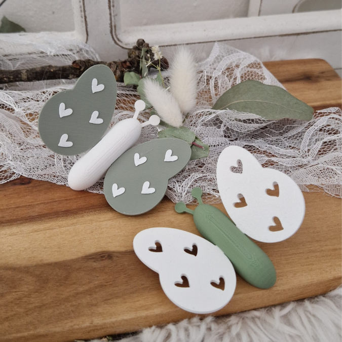 STL 3D Druck Datei Schmetterlinge Gartenstecker Deko auch für Magnet 8x2mm Pflanzen Outdoor Deko Pflanzenstecker für 6mm, 8mm & 10mm Stäbe – Bild 12
