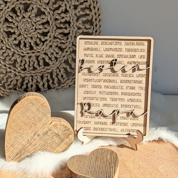 SVG Datei Rahmen mit Ständer Geschenkidee für Papa verschiedene Designs Vatertag Opa Mann SVG Laserdatei Laserfile Lasercut Männergeschenk 3mm 4mm – Bild 22