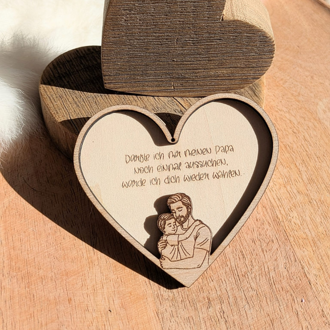 SVG Datei Rahmen Herzen für Papa Geschenkidee verschiedene Designs Vatertag Opa Mann SVG Laserdatei Laserfile Lasercut 3mm und 4mm Holz – Bild 13