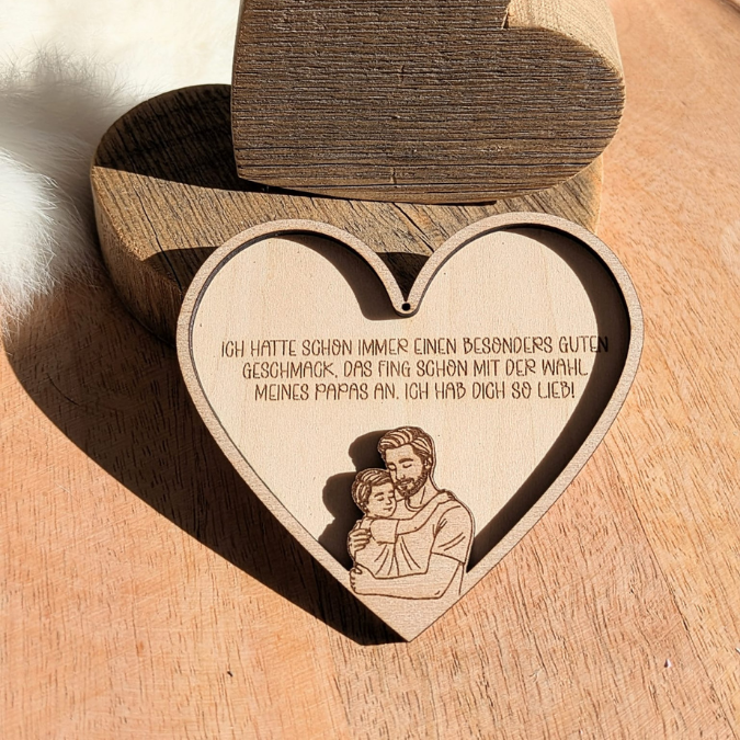 SVG Datei Rahmen Herzen für Papa Geschenkidee verschiedene Designs Vatertag Opa Mann SVG Laserdatei Laserfile Lasercut 3mm und 4mm Holz – Bild 15