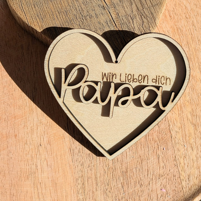 SVG Datei Rahmen Herzen für Papa Geschenkidee verschiedene Designs Vatertag Opa Mann SVG Laserdatei Laserfile Lasercut 3mm und 4mm Holz – Bild 17