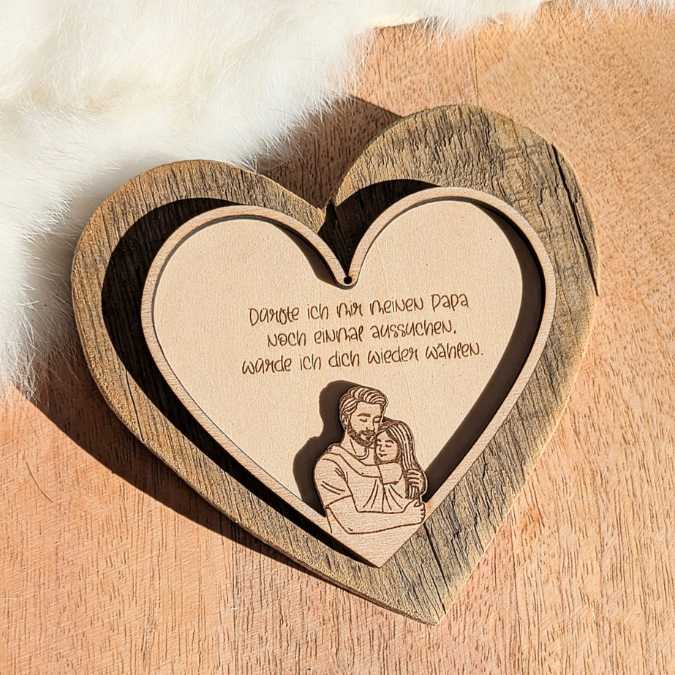 SVG Datei Rahmen Herzen für Papa Geschenkidee verschiedene Designs Vatertag Opa Mann SVG Laserdatei Laserfile Lasercut 3mm und 4mm Holz – Bild 18