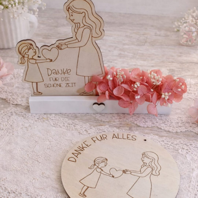 SVG Laser Datei 6 designs Kindergartenabschied Aufsteller Klötzchendatei und Holzscheiben Geschenk Erzieherin Kita KiGa SVG Datei Schulkind – Bild 9