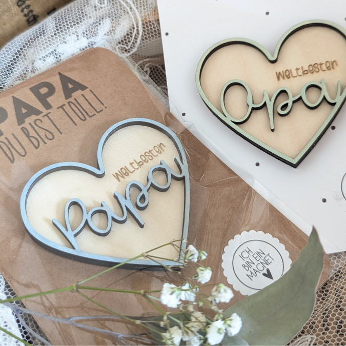 SVG Datei Rahmen Herzen für Papa Geschenkidee verschiedene Designs Vatertag Opa Mann SVG Laserdatei Laserfile Lasercut 3mm und 4mm Holz – Bild 14
