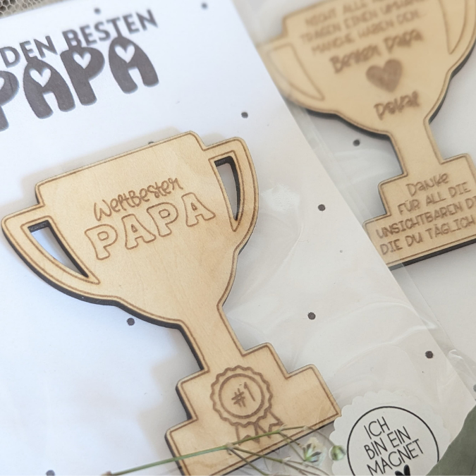 SVG Laser Datei Papa Opa Pokal zum stellen oder Hängen Geschenkidee für Vatertag Großvater Mann SVG Laserdatei Männergeschenk 3mm 4mm – Bild 5
