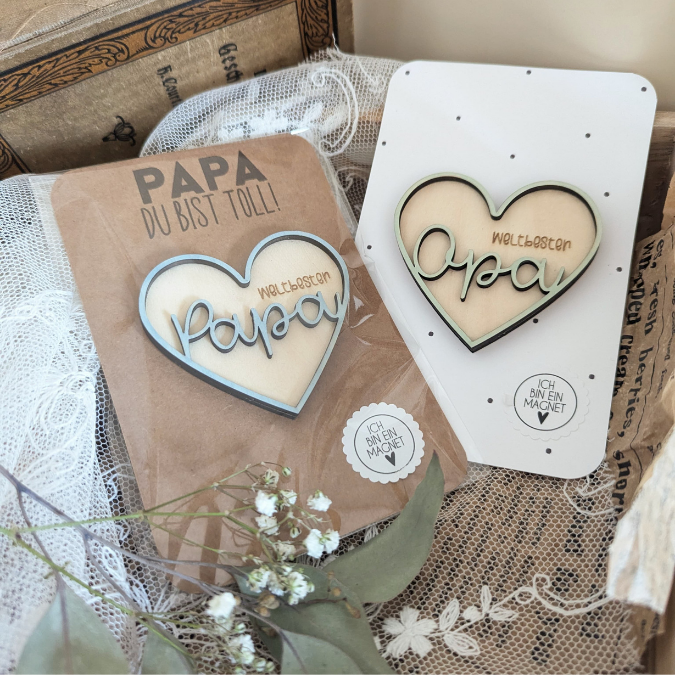 SVG Datei Rahmen Herzen für Papa Geschenkidee verschiedene Designs Vatertag Opa Mann SVG Laserdatei Laserfile Lasercut 3mm und 4mm Holz – Bild 8
