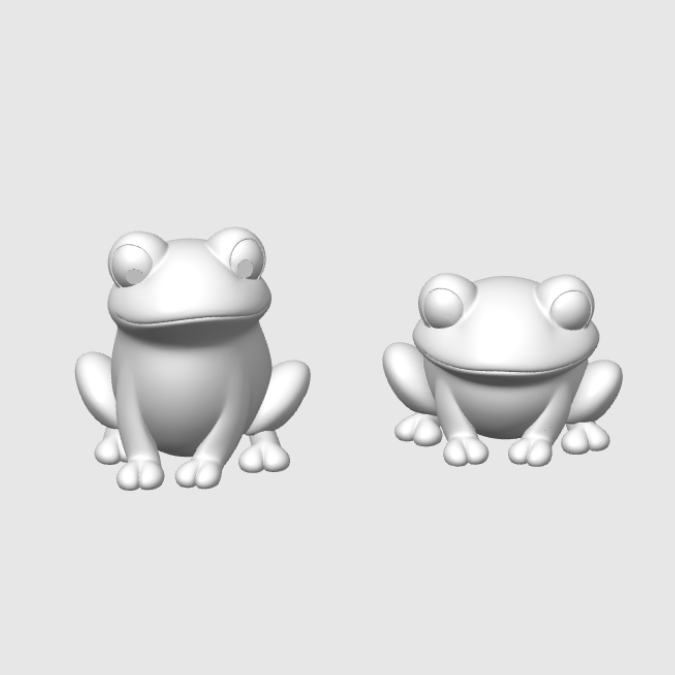 STL 3D Druck Datei 2er Set Frösche Frosch 3D-Druck Datei Deko Frühling Sommer Froschliebe Teich Beet Garten Outdoor – Bild 2