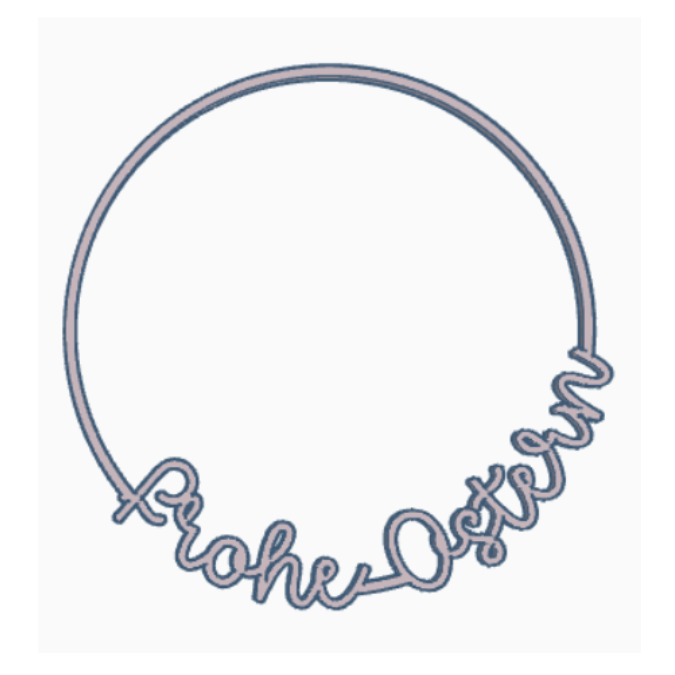 STL 3D Druck Datei Kranz schlicht Frohe Ostern Frühling Geschenkanhänger Türdeko Hoop Loop Wanddeko 3D-Datei 3D-Druck Vorlage – Bild 2