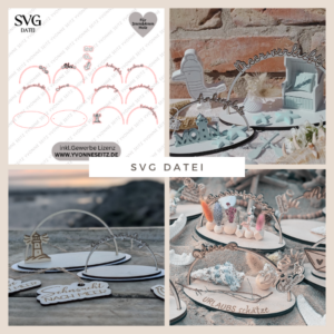 SVG Laserdatei Maritimer Bogen in 2 größen für Gießteile Anker Boot Moin Leuchtturm Heimathafen SVG Datei Maritim 3mm und 4mm Ostsee Nordsee