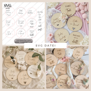SVG Datei Laserdatei Holzscheiben Schwanger Baby loading Liebe im Bauch Schwangerschaftsverkündung Oma Opa Tante Schwangerschaft Geburt Baby
