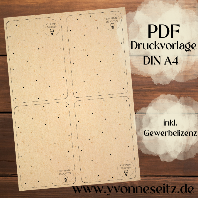 PRINT DRUCKVORLAGE PDF Verpackung Kleinigkeiten Geschenkkarte Ballonlicht Ich kann leuchten Info Licht Led Printable zum ausdrucken