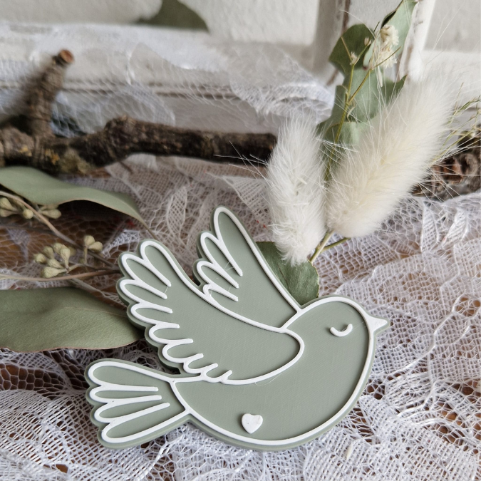 STL 3D Druck Datei 6 Designs Magnete Vögel Vogel Magnet für Magneten mit 8mm Durchmesser 3D-Druck Datei Kühlschrankmagnet Boho Kawaii Skandi – Bild 7