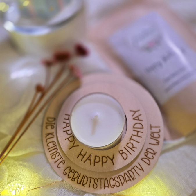 SVG Laserdatei Mini Geburtstagsparty Geburtstag Teelicht Gute Laune SVG Datei Geburtstag in der Tüte Kleinigkeit Mitbringsel – Bild 24