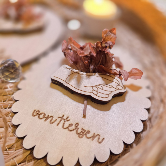 SVG Laserdatei Geschenk Karten für Blumen Gutscheine Liebesbrief Hand blumenstrauß Trockenblumen Postkarten Grußkarten SVG Datei – Bild 7