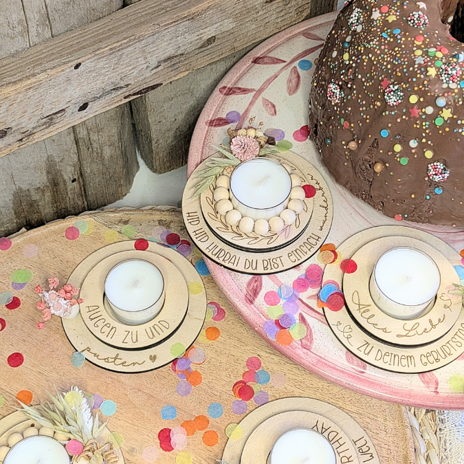SVG Laserdatei Mini Geburtstagsparty Geburtstag Teelicht Gute Laune SVG Datei Geburtstag in der Tüte Kleinigkeit Mitbringsel – Bild 19