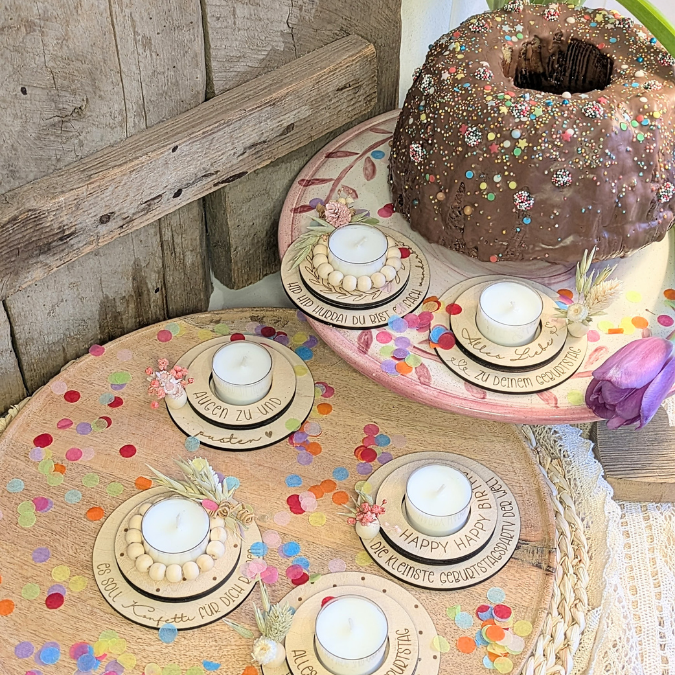 SVG Laserdatei Mini Geburtstagsparty Geburtstag Teelicht Gute Laune SVG Datei Geburtstag in der Tüte Kleinigkeit Mitbringsel – Bild 21