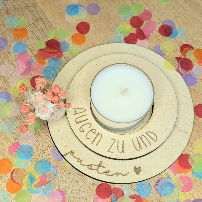 SVG Laserdatei Mini Geburtstagsparty Geburtstag Teelicht Gute Laune SVG Datei Geburtstag in der Tüte Kleinigkeit Mitbringsel – Bild 26