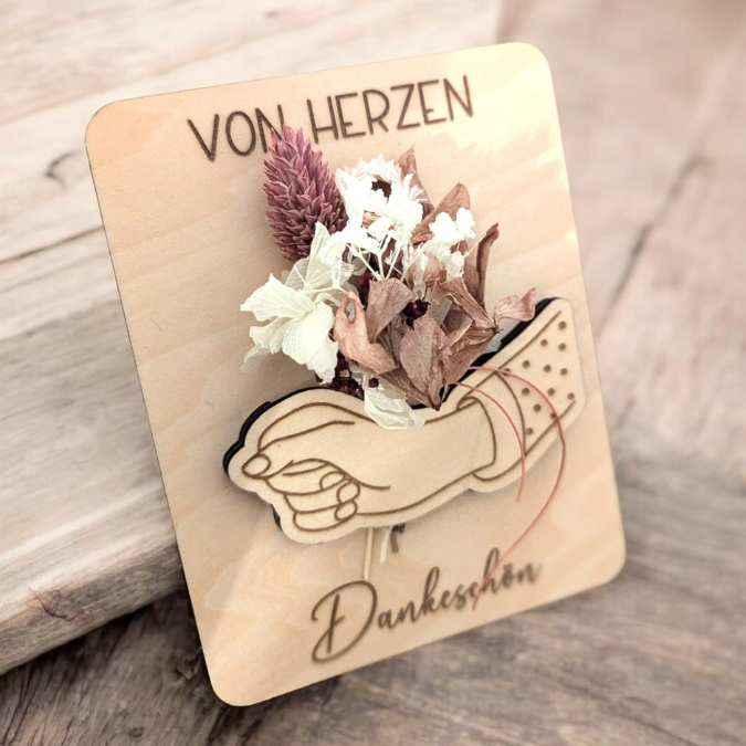 SVG Laserdatei Geschenk Karten für Blumen Gutscheine Liebesbrief Hand blumenstrauß Trockenblumen Postkarten Grußkarten SVG Datei – Bild 9