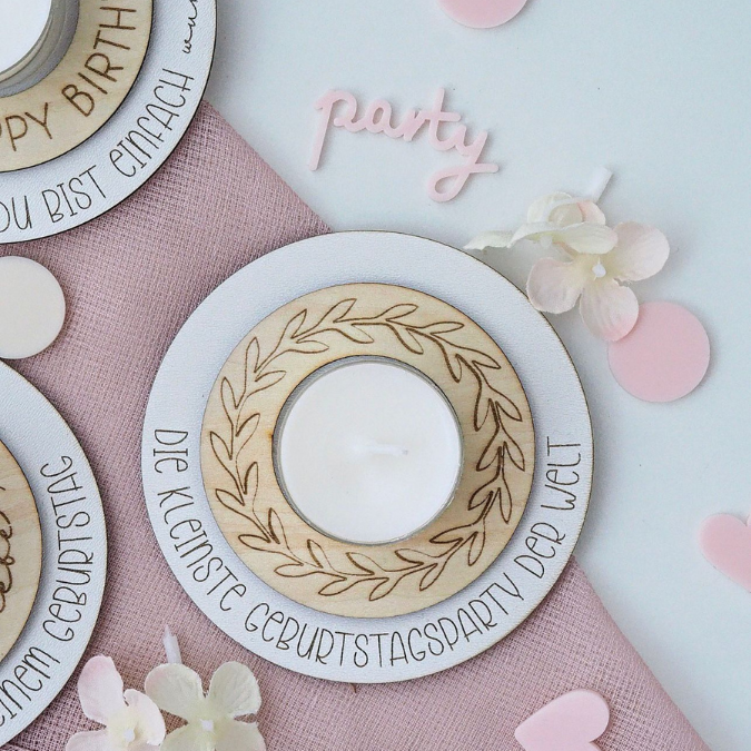 SVG Laserdatei Mini Geburtstagsparty Geburtstag Teelicht Gute Laune SVG Datei Geburtstag in der Tüte Kleinigkeit Mitbringsel – Bild 18