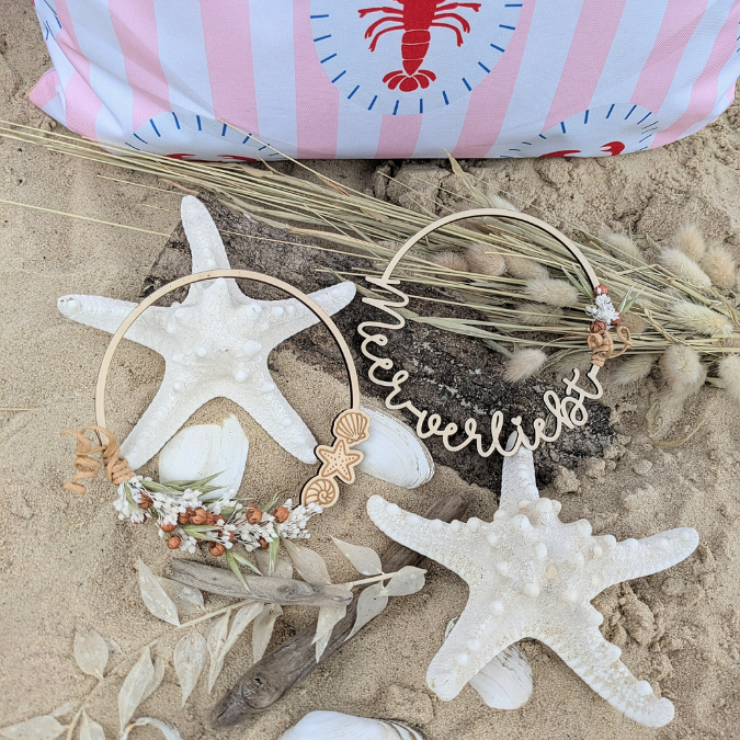 SVG Laserdatei 2 Designs Kranz Kränze Meerverliebt Muscheln Maritim Urlaub Meer Urlaub Ostsee Nordsee Sommer Heimathafen SVG Datei – Bild 8