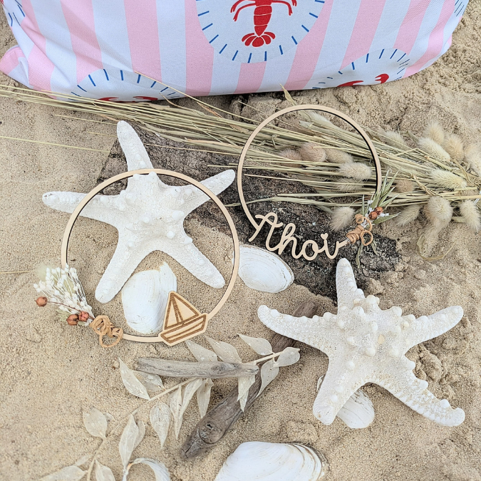 SVG Laserdatei 2 Designs Kranz Kränze Ahoi Segelboot Maritim Urlaub Meer Urlaub Ostsee Nordsee Sommer Heimathafen SVG Datei – Bild 3