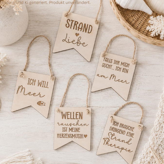 SVG Laserdatei Meer 9 Designs Schilder Wimpel Schildchen Anhänger Tags Urlaub Strand Sand Sonne Gute Laune Sommer SVG Datei – Bild 11