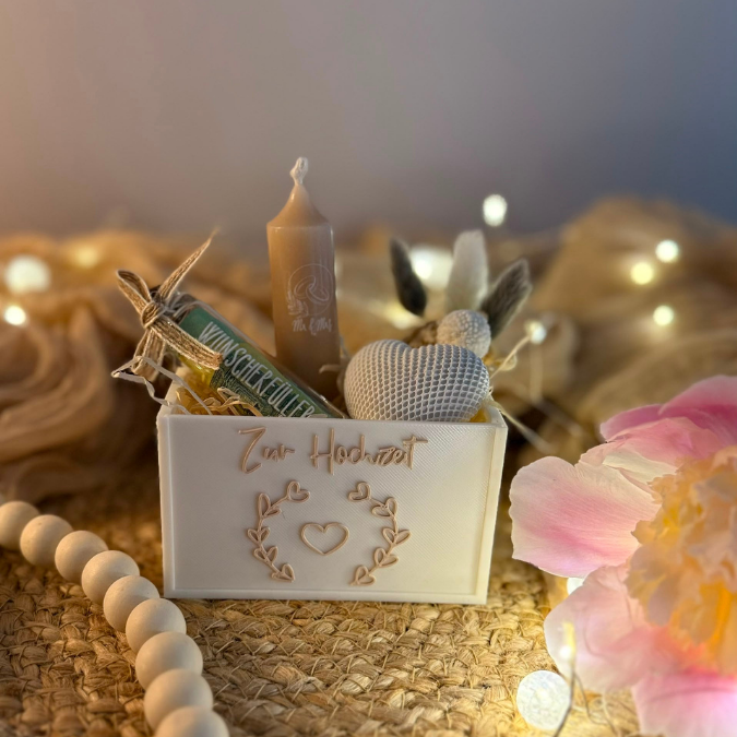 STL 3D Druck Datei Box mit Schiebefront austauschbar inkl 4 Designs Hochzeit Hochzeitsgeschenk 3D-Druck Datei Ehe Braut Wedding Geschenkbox – Bild 5