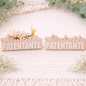 STL 3D Druck Datei Schriftzug Allerliebste Patentante 2 Designs 3D-Datei 3D-Druck Vorlage Geschenkidee mit Löchern für Blumen Taufe taufpate