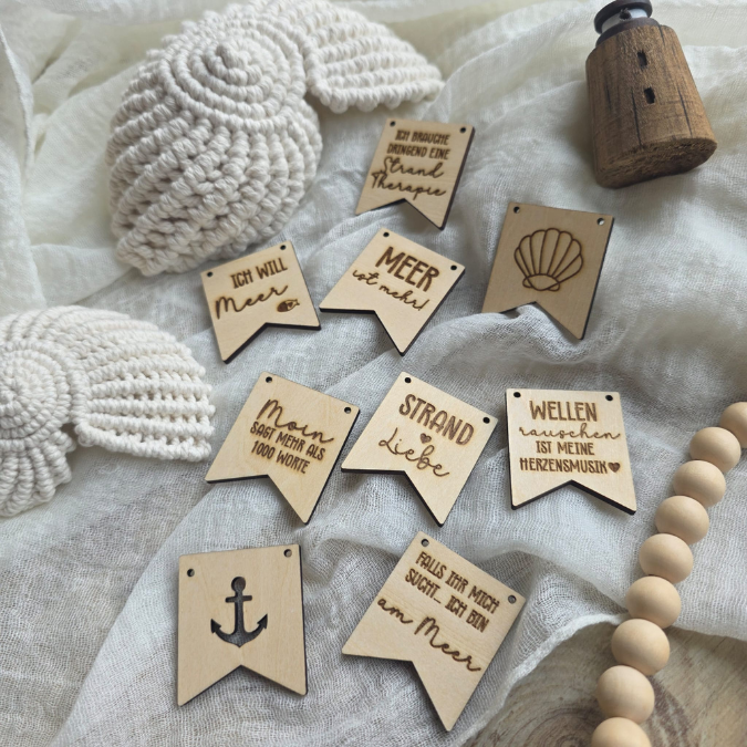 SVG Laserdatei Meer 9 Designs Schilder Wimpel Schildchen Anhänger Tags Urlaub Strand Sand Sonne Gute Laune Sommer SVG Datei – Bild 7