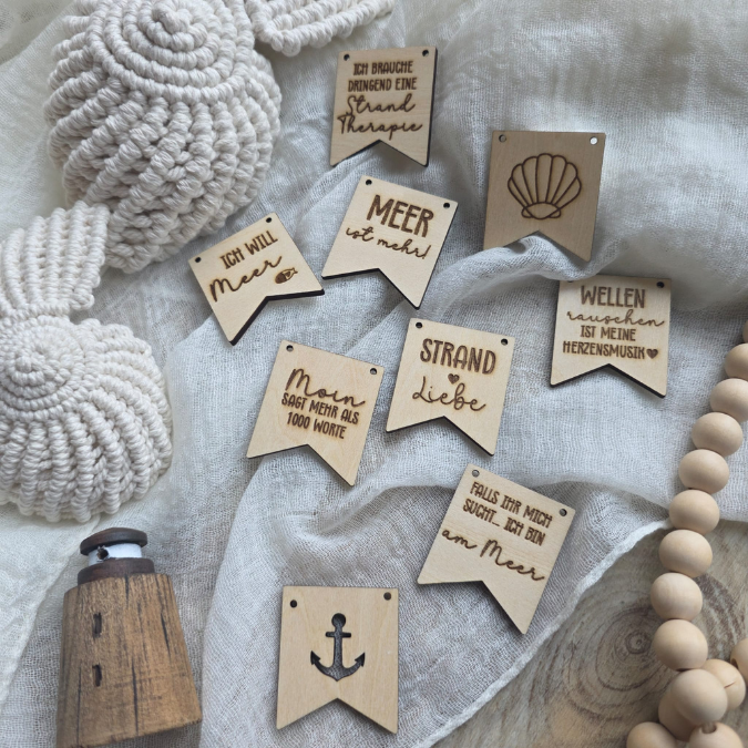 SVG Laserdatei Meer 9 Designs Schilder Wimpel Schildchen Anhänger Tags Urlaub Strand Sand Sonne Gute Laune Sommer SVG Datei – Bild 12