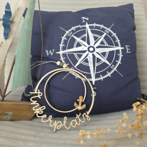 SVG Laserdatei 2 Designs Kranz Kränze Anker Ankerplatz Maritim Urlaub Meer Urlaub Ostsee Nordsee Sommer Heimathafen SVG Datei