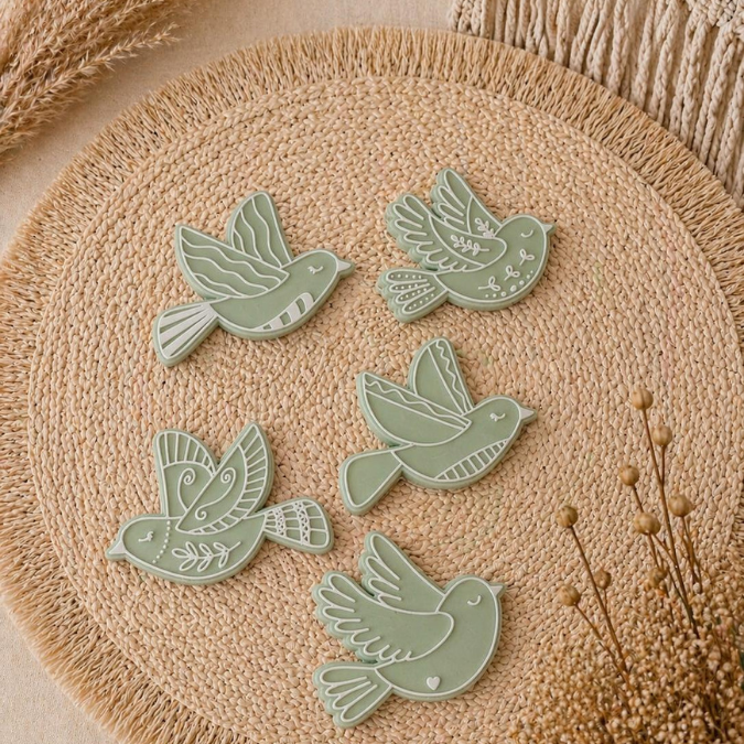 STL 3D Druck Datei 6 Designs Magnete Vögel Vogel Magnet für Magneten mit 8mm Durchmesser 3D-Druck Datei Kühlschrankmagnet Boho Kawaii Skandi – Bild 11