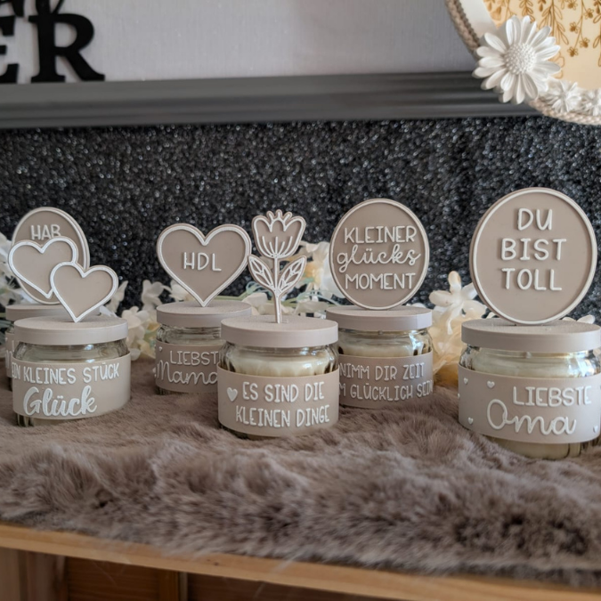 STL 3D Druck Datei XXl Set für Kerzenglas Banderolen Deckel und Stecker Hök Gök 3D-Druck Datei Mama Oma Geburtstag Mitbringsel Geldgeschenk – Bild 8