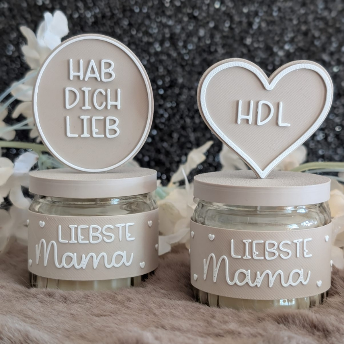 STL 3D Druck Datei XXl Set für Kerzenglas Banderolen Deckel und Stecker Hök Gök 3D-Druck Datei Mama Oma Geburtstag Mitbringsel Geldgeschenk – Bild 10