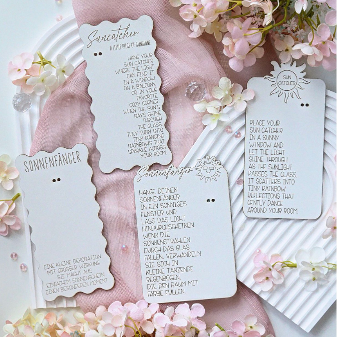 SVG Laserdatei Verpackung Halter für Sonnenfänger verschiedene Designs Anhänger Gute Laune Sommer Sonne Kristall SVG Datei – Bild 18