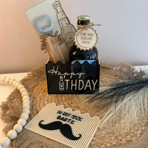 STL 3D Druck Datei Vatertag Männer Bier Geburtstag Box mit Deckel zum kleben 2 Designs BIERthday einzigBartig 3D-Druck Datei 122x86x75
