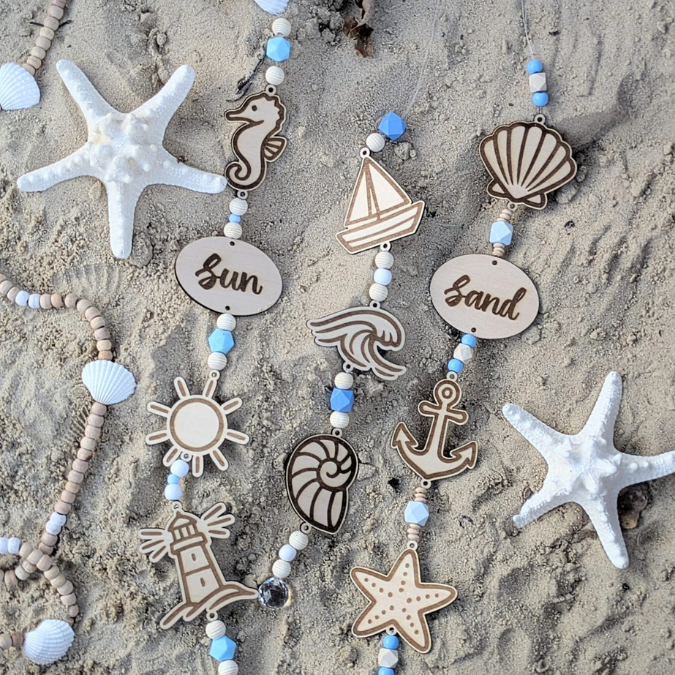 SVG Laserdatei Meer Sonnenfänger 15 Designs Sonnenfänger Anhänger Urlaub Strand Sand Sonne Gute Laune Sommer SVG Datei – Bild 5
