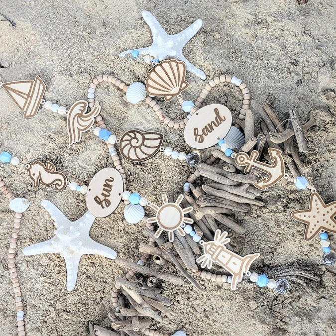 SVG Laserdatei Meer Sonnenfänger 15 Designs Sonnenfänger Anhänger Urlaub Strand Sand Sonne Gute Laune Sommer SVG Datei – Bild 14