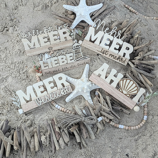 SVG Laserdatei Klötzchenaufsteller Meer Maritim Ahoi Klötzchenschrift inkl Gravuren SVG Datei – Bild 23